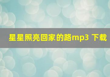 星星照亮回家的路mp3 下载